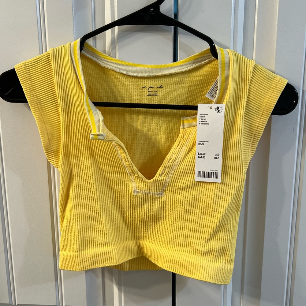 Urban Outfitters Out From Under Go for Gold seamless top in Yellow size XS/S